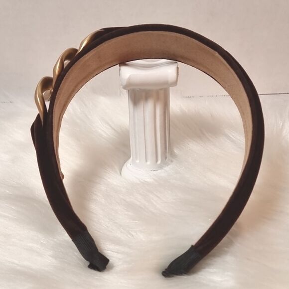 VELVET GOLD CHAIN LINK HEADBAND - Picture 4 of 7